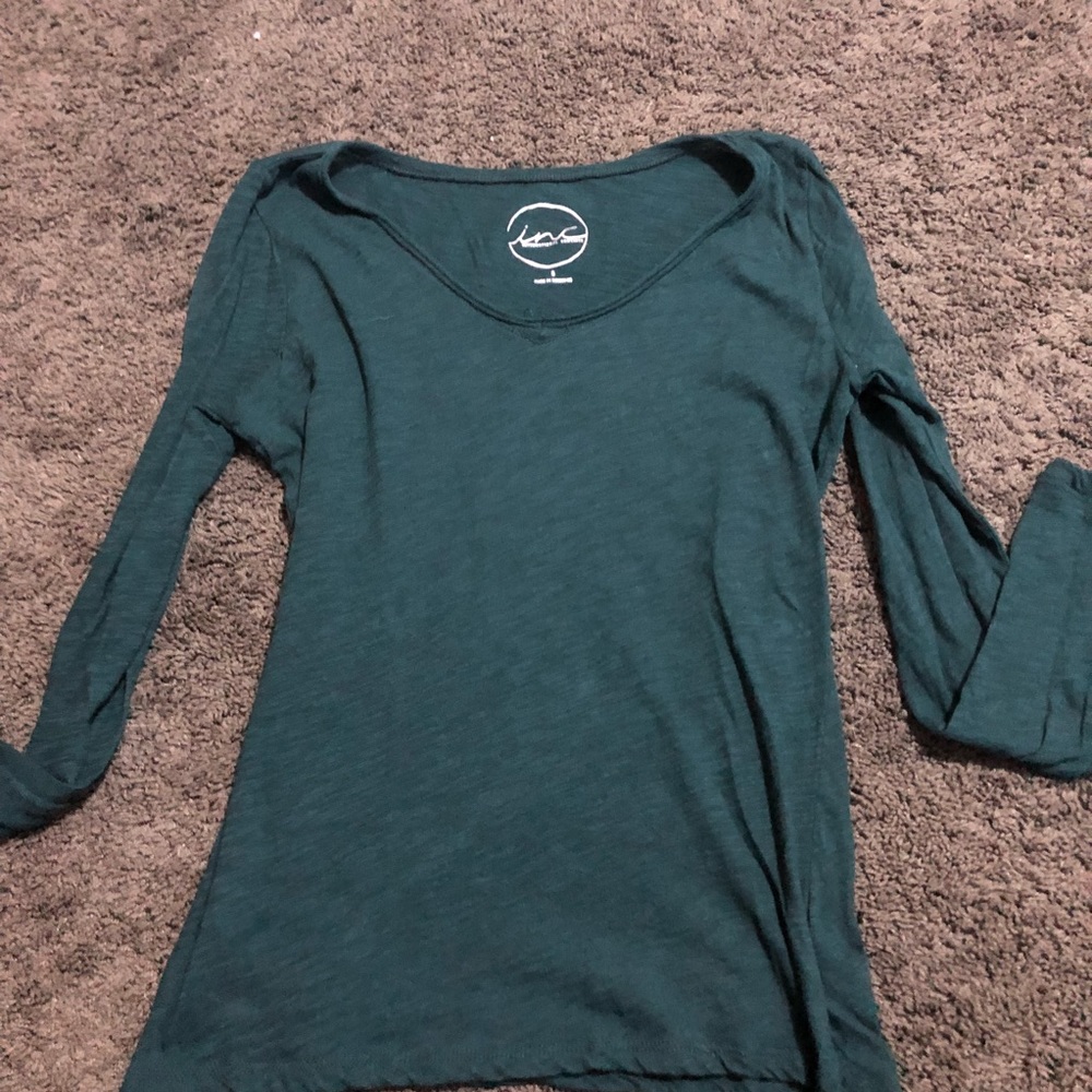 INC hunter green size small long sleeve